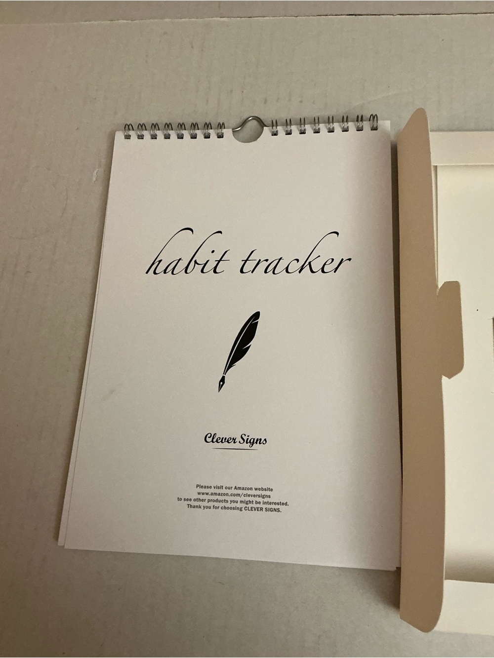Habit Tracker Wall Calendar by Clever Signs - White with Black Print